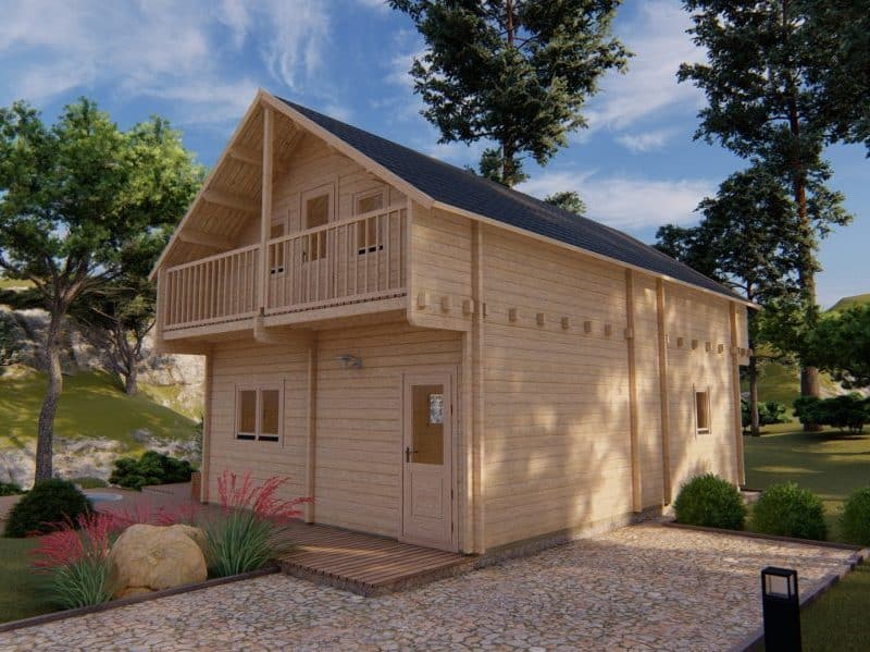 Weekend Chalet Verona 68mm 5,93×8,75 (100m2)