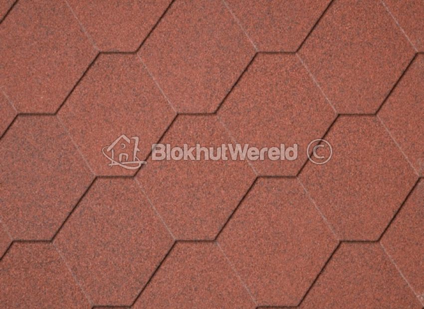 Dakshingles Hexagonaal steen rood 3m2