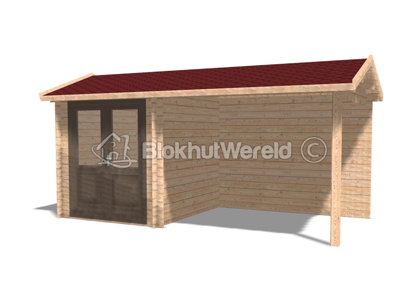 Tuinhuis Rijsenhout met overkapping 2,5×5 28mm