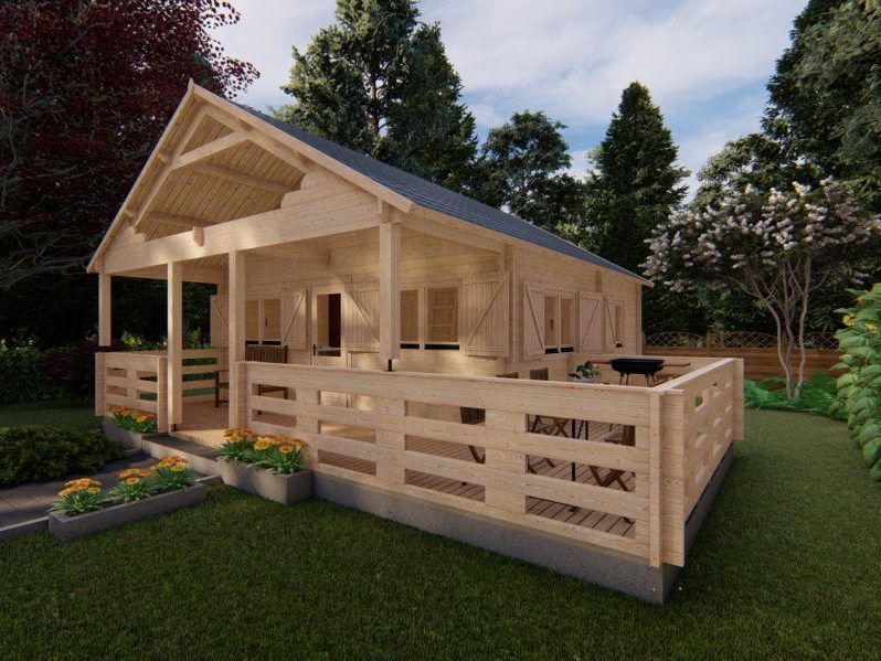Chalet Asva 36m2 6x6m 44mm