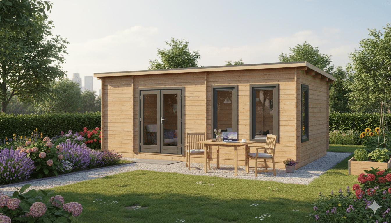 Tuinhuis Rust en Vreugd 6,60×4,00-44mm 26,40m² | Lessenaarsdak