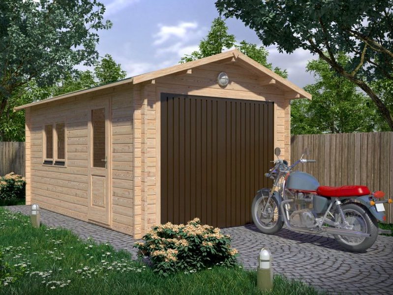 Houten garage Zuid-Holland 3,2×5,2m 44mm