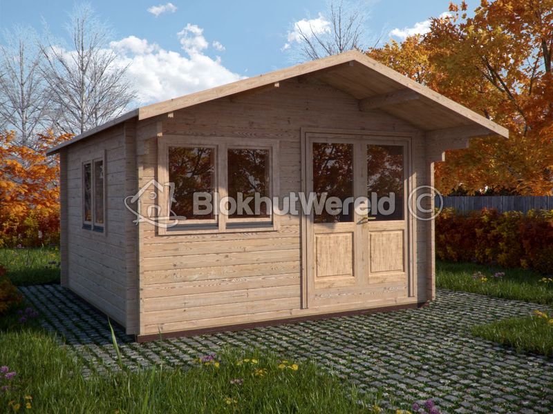 Blokhut Zeeland 4x4m 44mm met vloer
