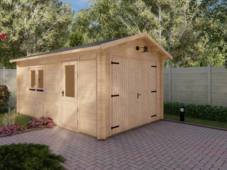 Houten garage Zuid-Holland 3,2×5,2m 28mm