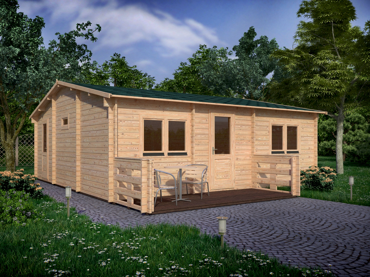 Tuinhuis Audra 7×7,19m 44mm